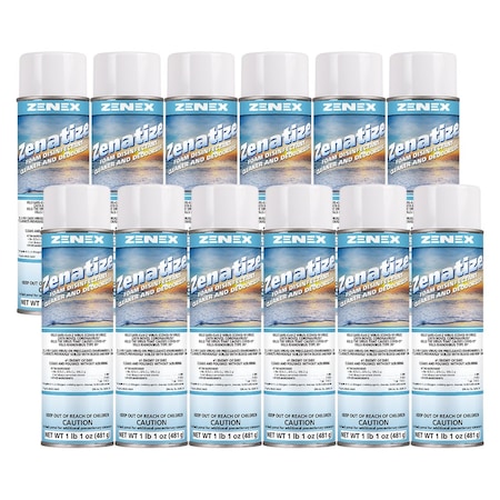 Zenex Zenatize Foam Disinfectant Cleaner net 18.25 oz., 12PK 494955